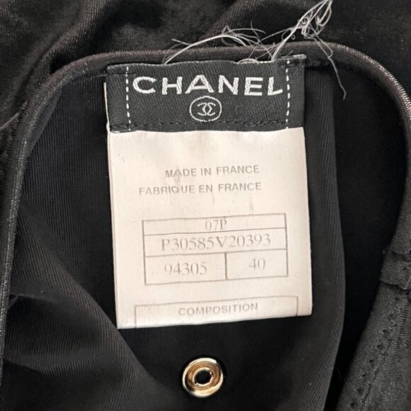 Chanel shimmer black top size 40 - Picture 7 of 8